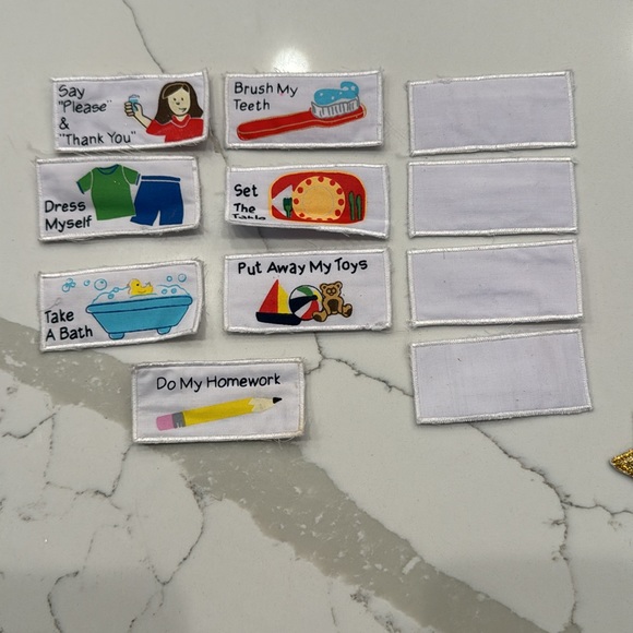 2 Responsibility-Chore Charts with Velcro  stars, responsibilities, and rewards - Picture 10 of 13